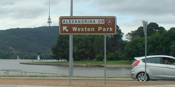 Image of a sign on a National Route