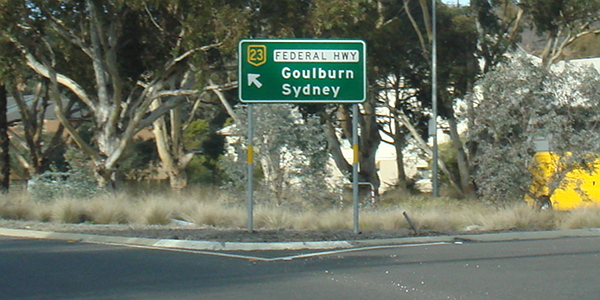 Image of a sign on a National Highway