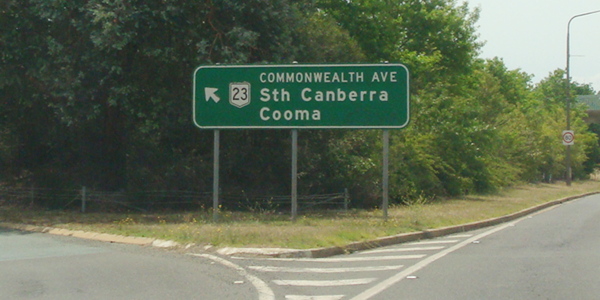 Image of a sign on a National Route