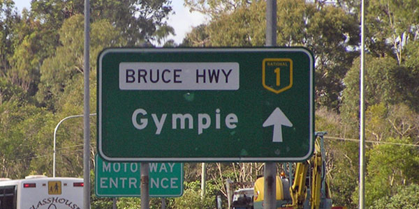 Image of a sign on a National Highway