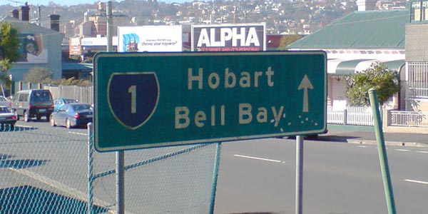 Image of a sign on a State Route