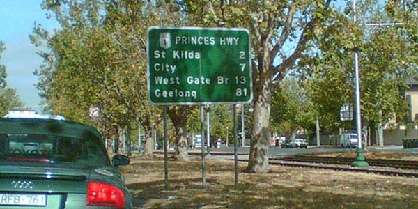 Image of a sign on a National Route