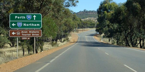 Image of a sign on a Metropolitan Route